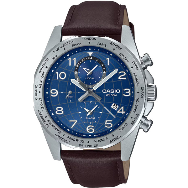 CASIO STANDARD Blue Dial Men's Watch| MTP-W500L-2AVDF