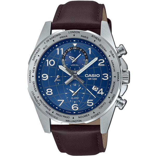 CASIO STANDARD Blue Dial Men's Watch| MTP-W500D-2AV