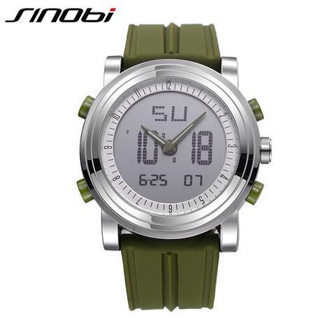 New SINOBI brand Sports Chronograph Men's Wrist Watches Digital Quartz double - Time Access store