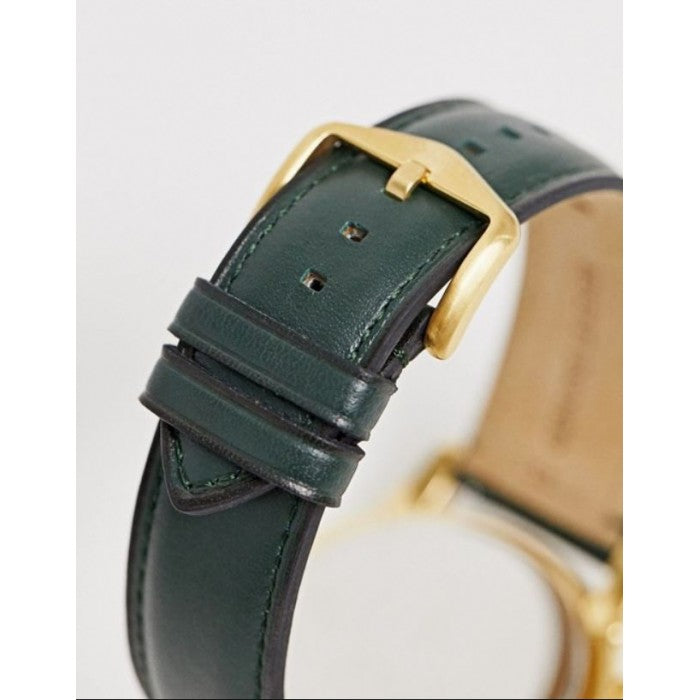 Fossil Men's FS5599 Townsman 44mm Chronograph Dark Green Leather Watch - Time Access store