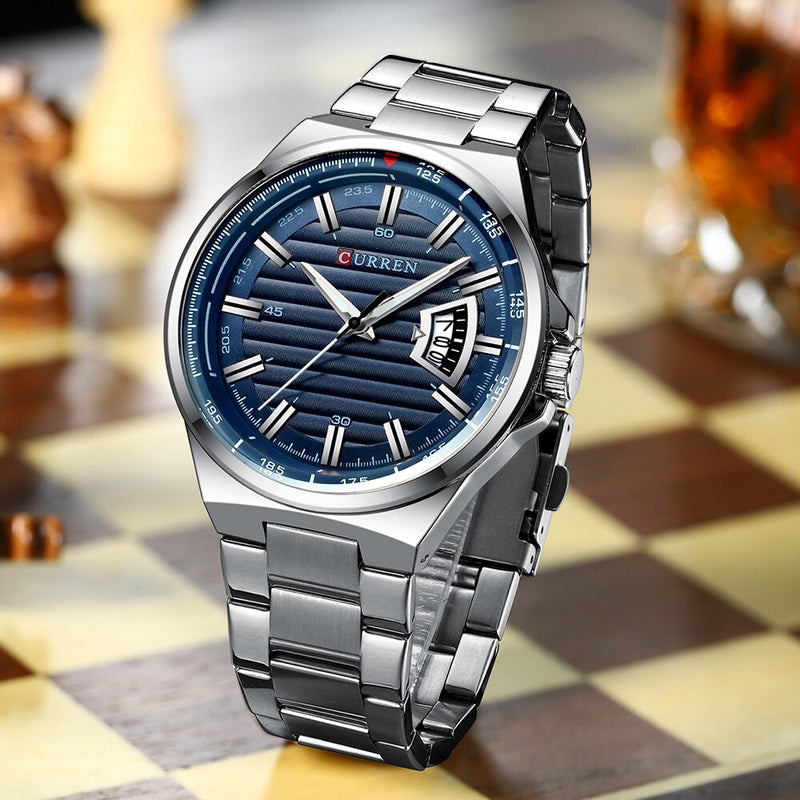 Curren silver analog watch shop