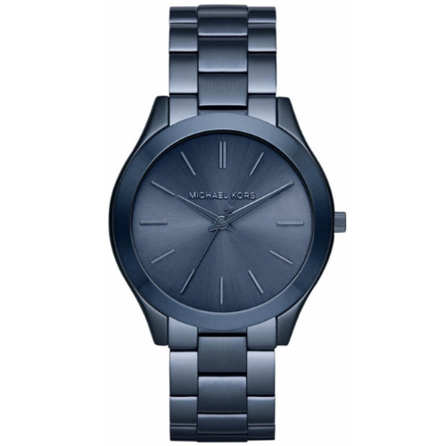 Michael Kors Slim Runway Navy Blue Stainless Steel Analog Quartz Watch - MK3419 - Time Access store