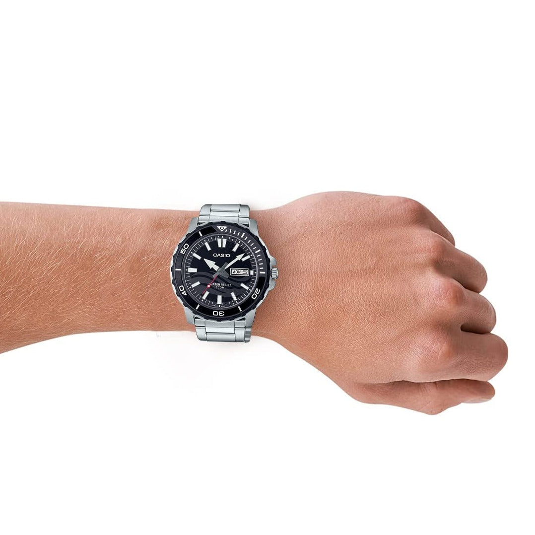 Casio Analog Black Dial Men's Watch | MTD-125D-1A1VDF
