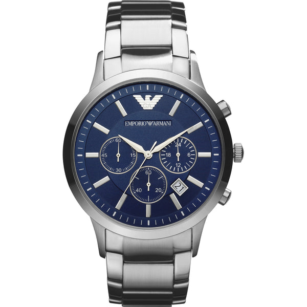 ARMANI (AR2448) Stainless Steel Blue Chronograph Watch - Time Access store