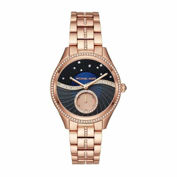 MICHAEL KORS Lauryn Crystal Quartz Black Dial Watch MK3723 - Time Access store