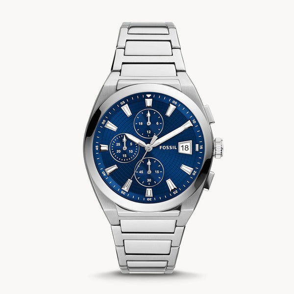 Fossil Men's Everett Chronograph Blue Dial Watch FS5795 - Time Access store
