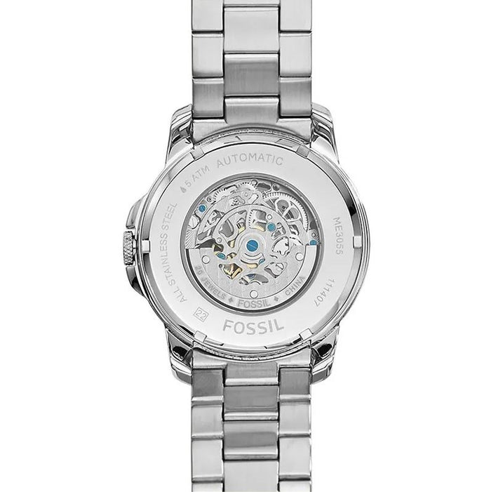 Fossil Grant Automatic Silver Stainless Steel Men s Watch ME3103