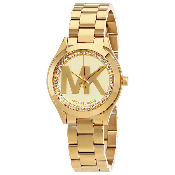 Michael Kors Women's Mini Slim Runway Gold Watch MK3477 - Time Access store