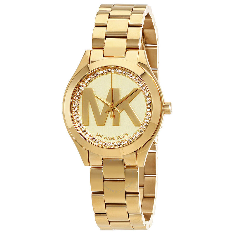 Michael Kors Women's Mini Slim Runway Gold Watch MK3477 - Time Access store