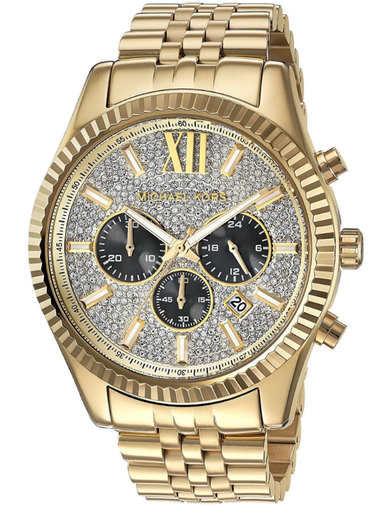 Iced michael hot sale kors watch