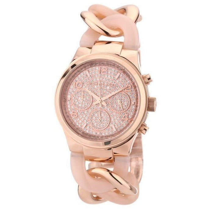 Micheal Kors Runway Twist Rose Dial Ladies Watch| MK4283