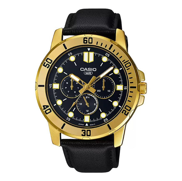 Casio Analog Black Dial Men's Watch-MTP-VD300GL-1EUDF