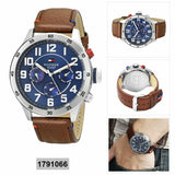 Tommy Hilfiger Men’s 1791066 Stainless Steel Watch With Brown Leather Band - Time Access store