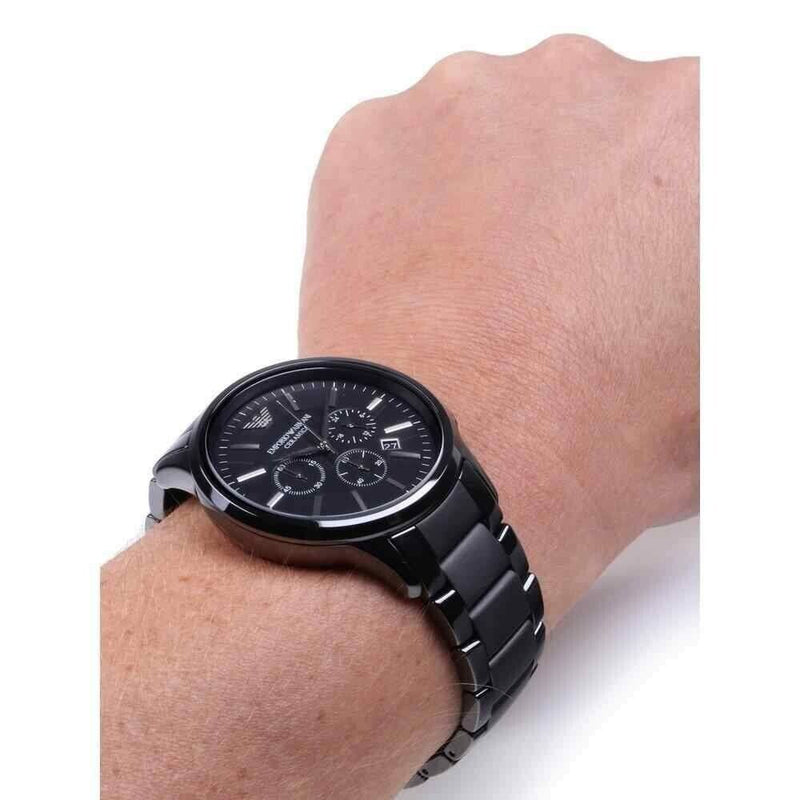 Emporio Armani Chronograph Black Ceramic Watch AR1451 - Time Access store