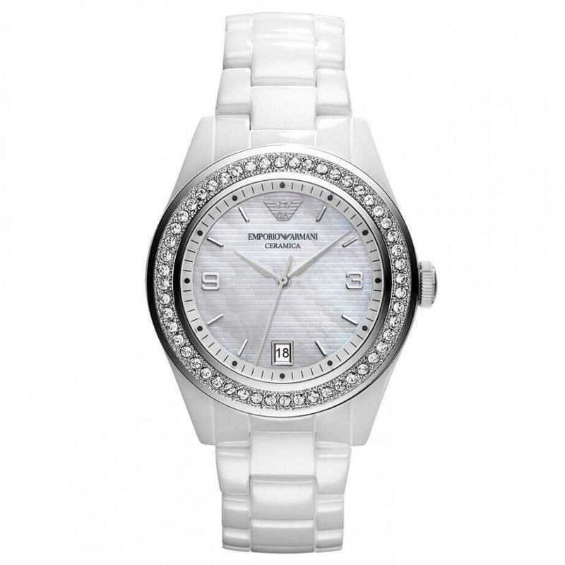 Emporio Armani Analog White Dial Women's Watch - AR1426 - Time Access store