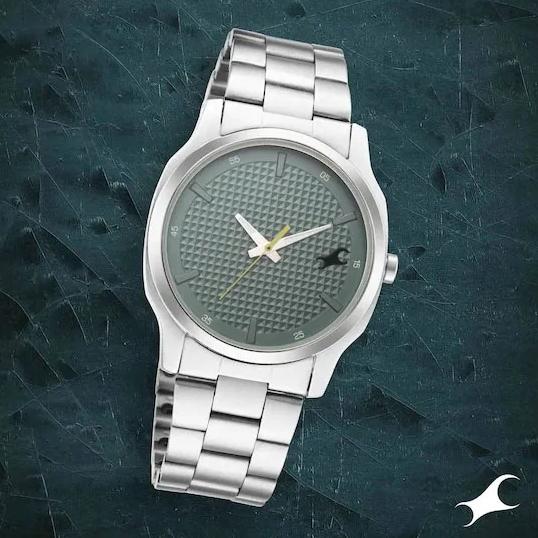 3255sl02 Fastrack Casual Analog Green Dial Men's Watch-3255SM02