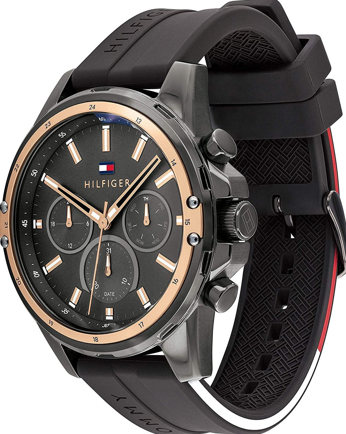 TOMMY HILFIGER MASON MULTI-DIAL GREY SILICONE MEN'S WATCH| TH1791792
