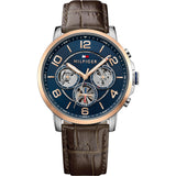 Tommy Hilfiger Men’s Quartz Stainless Steel And Leather Casual Watch, Color Brown (Model: 1791290) - Time Access store