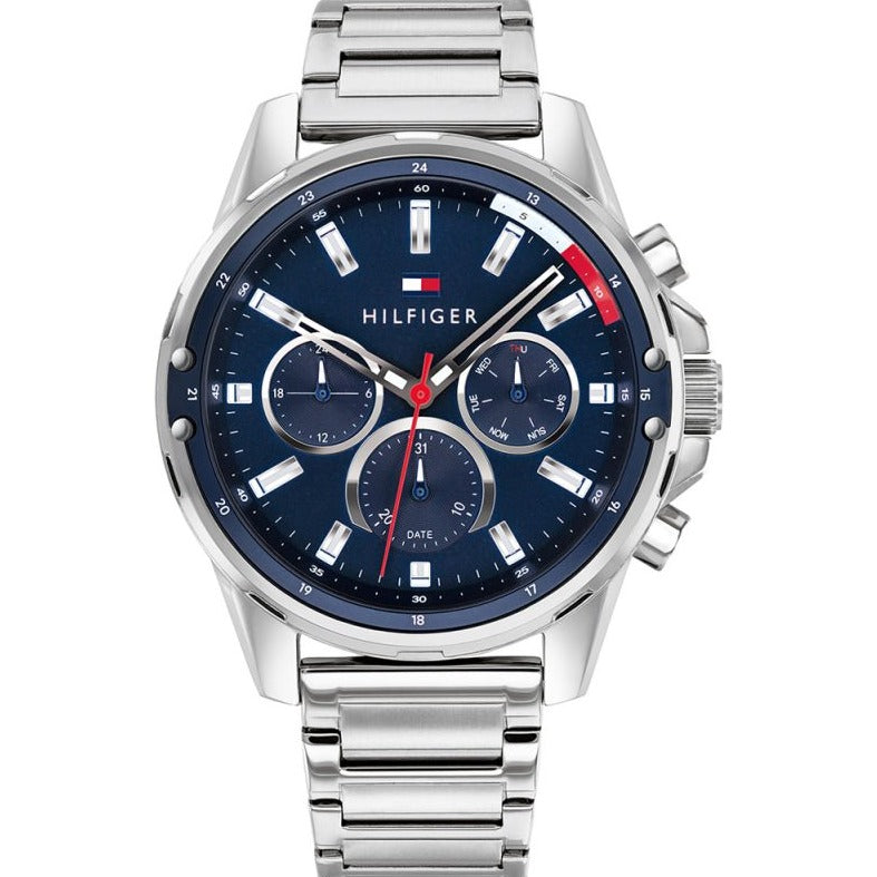 Tommy Hilfiger Men's Quartz Stainless Steel and Bracelet Sporty Watch, 1791788 - Time Access store