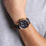Fossil Grant Chronograph Navy Leather  Gent's Watch FS4835 - Time Access store