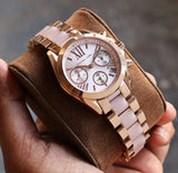 Michael Kors Women's Bradshaw Rose Gold-Tone Watch MK6066 - Time Access store